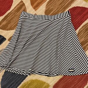 Superdry Navy and White Striped A-Line Skater Skirt, medium